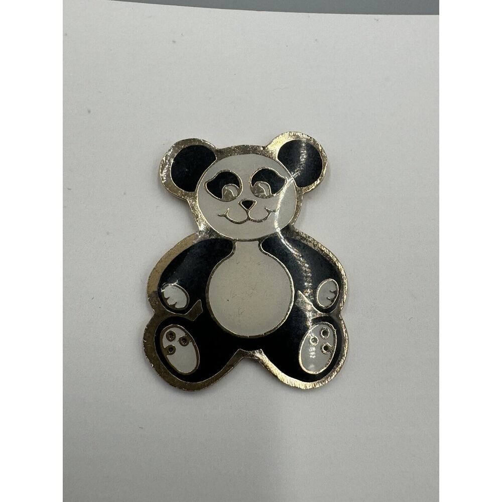 Vintage Adorable Panda Teddy Bear Lapel Pin